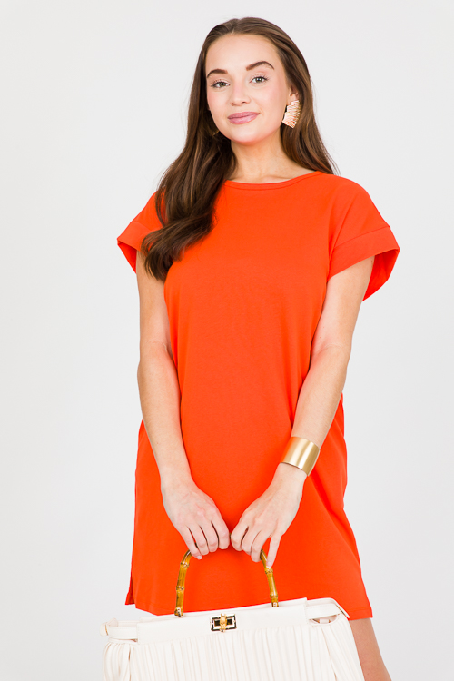 Morgan T-Shirt Dress, Orange