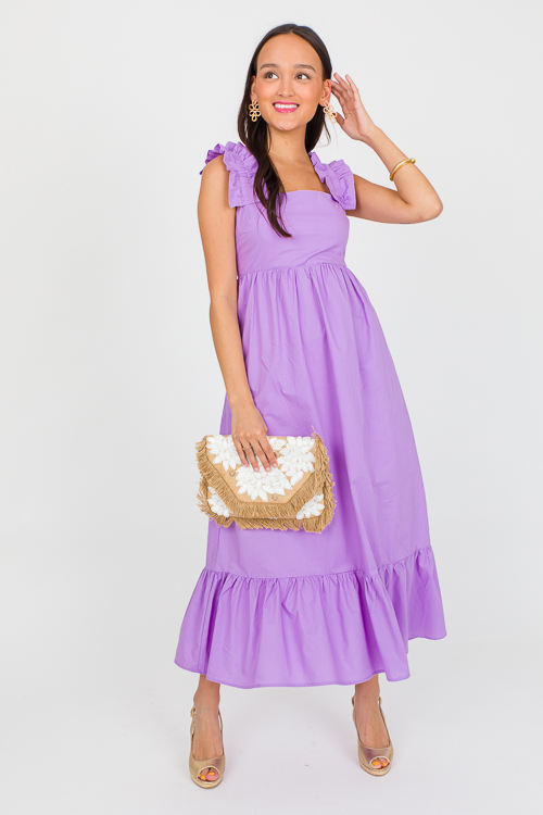 Ruffle Strap Midi, Lavender