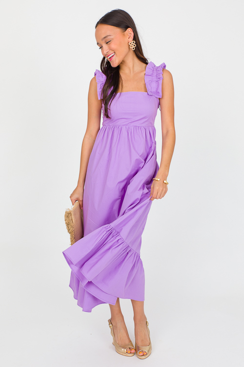 Ruffle Strap Midi, Lavender