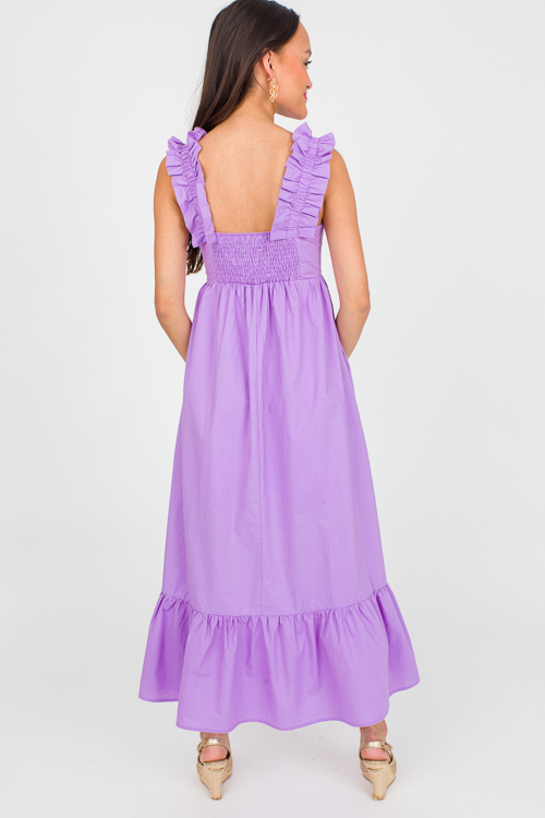 Ruffle Strap Midi, Lavender