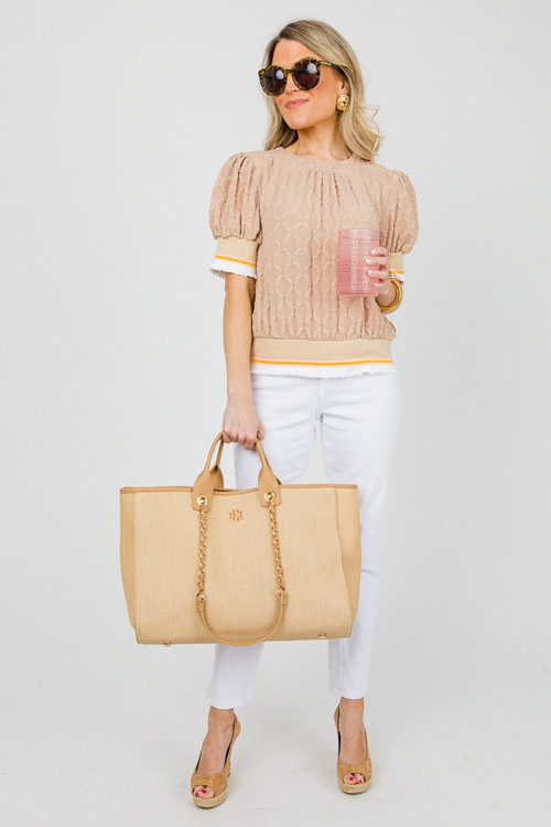 Stripe Trim Texture Top, Taupe - 0412-63.jpg