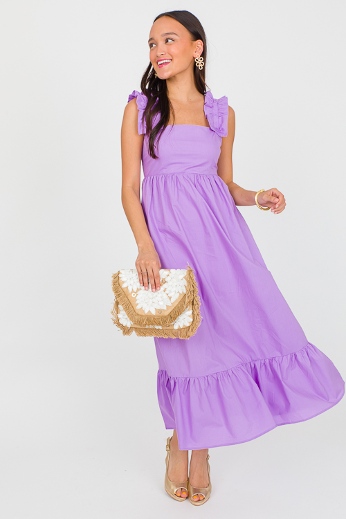 Ruffle Strap Midi, Lavender