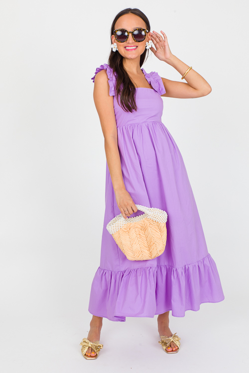 Ruffle Strap Midi, Lavender