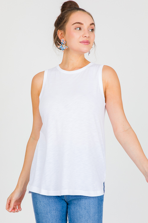 Basic Slub Tank, White
