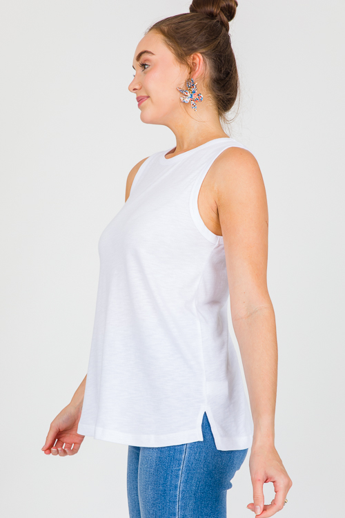 Basic Slub Tank, White