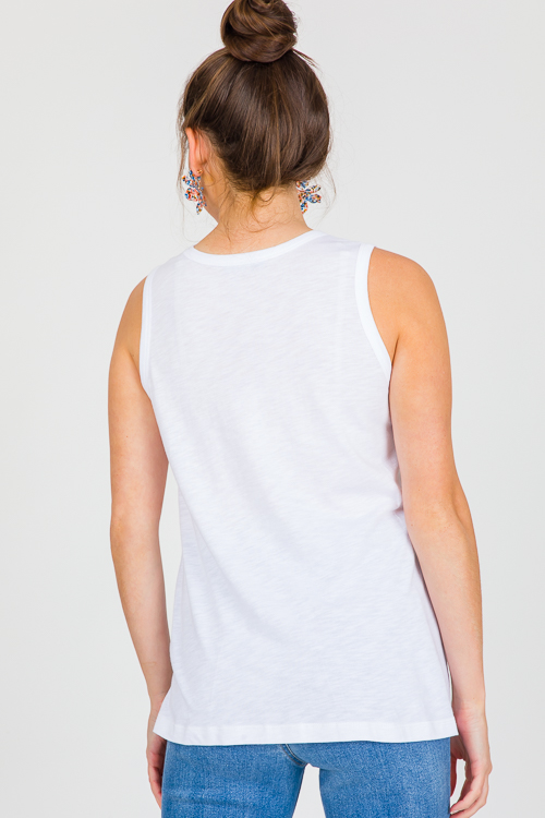 Basic Slub Tank, White