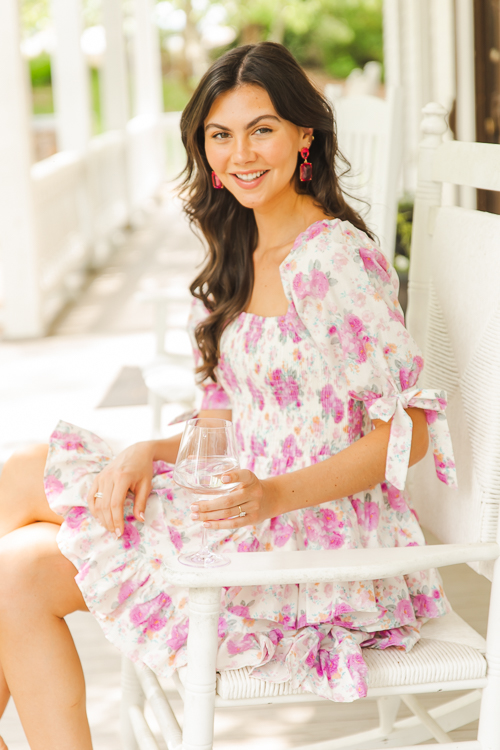 Layered Blossoms Dress, Pink