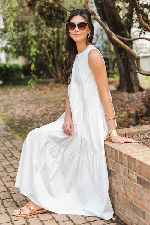 Christy Tiered Midi, Off White