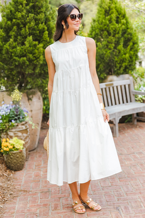 Christy Tiered Midi, Off White
