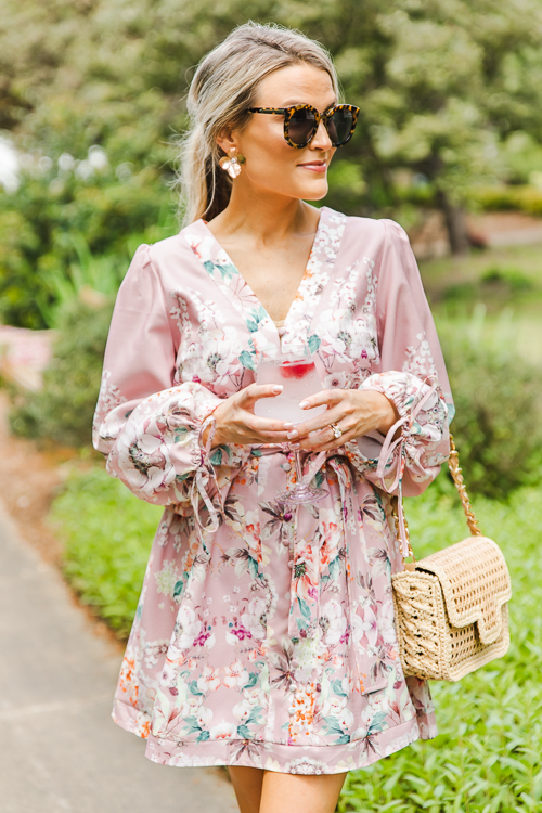 Blossom Belted Dress, Pink