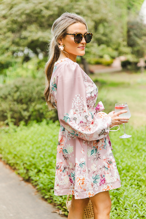 Blossom Belted Dress, Pink