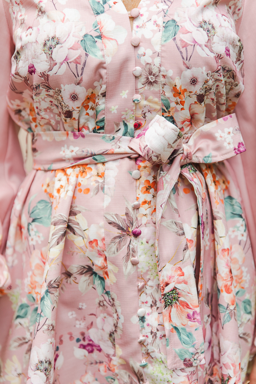 Blossom Belted Dress, Pink