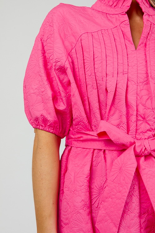 Floral Texture Dress, Hot Pink - 0417-74h.jpg
