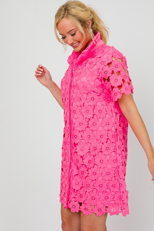 Floral Lace Shirt Dress, Bubble Pink - 0417-82h.jpg