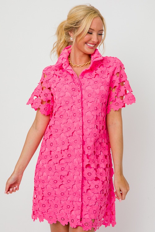 Floral Lace Shirt Dress, Bubble Pink - 0417-85.jpg