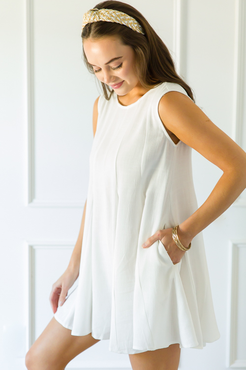 Linen Wide Leg Romper, White