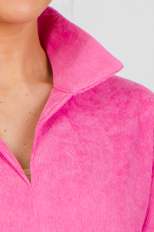 Corded Collared Shift, Pink