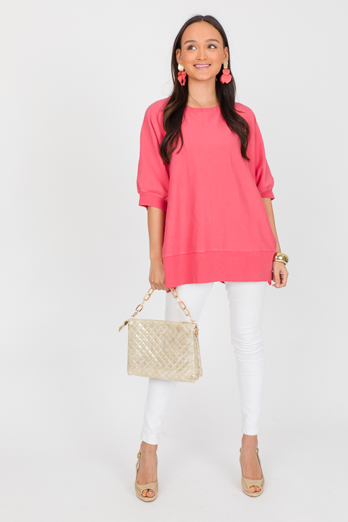 Collin Oversize Sweater, Coral