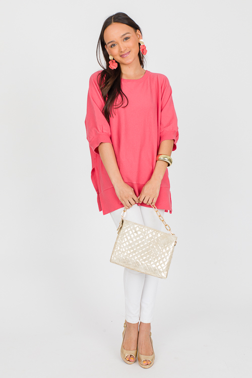 Collin Oversize Sweater, Coral