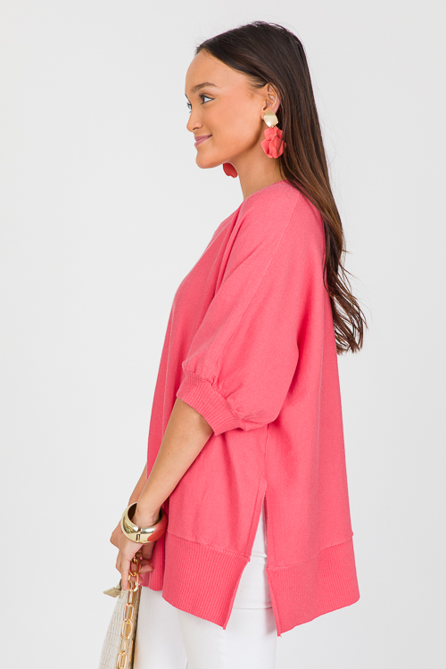 Collin Oversize Sweater, Coral