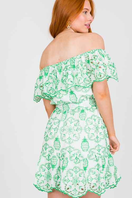 Go Green Eyelet Dress