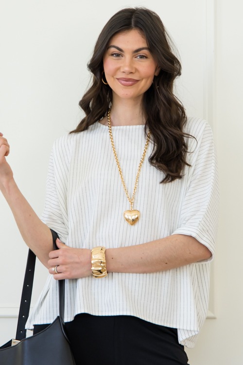 Pinstripe Linen Top, White/Blac - 0422-5.jpg