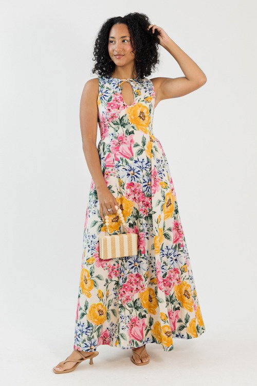 knee length dresses for ladies Mixed Lace Garden Midi Dress – FARM Rio