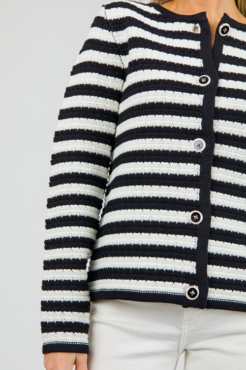 Timeless Stripe Cardigan, Cream/Black - 0422-93.jpg