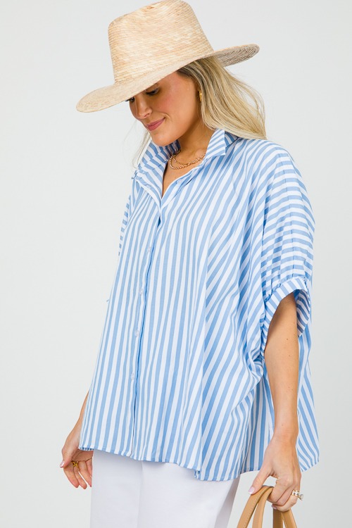 Piper Stripe Shirt, Blue