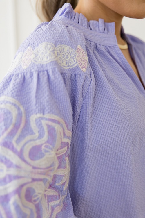 Embroidery Texture Blouse, Lavender - 0423-123.jpg