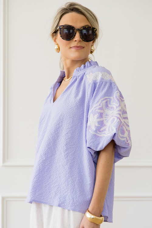 Embroidery Texture Blouse, Lavender - 0423-125.jpg