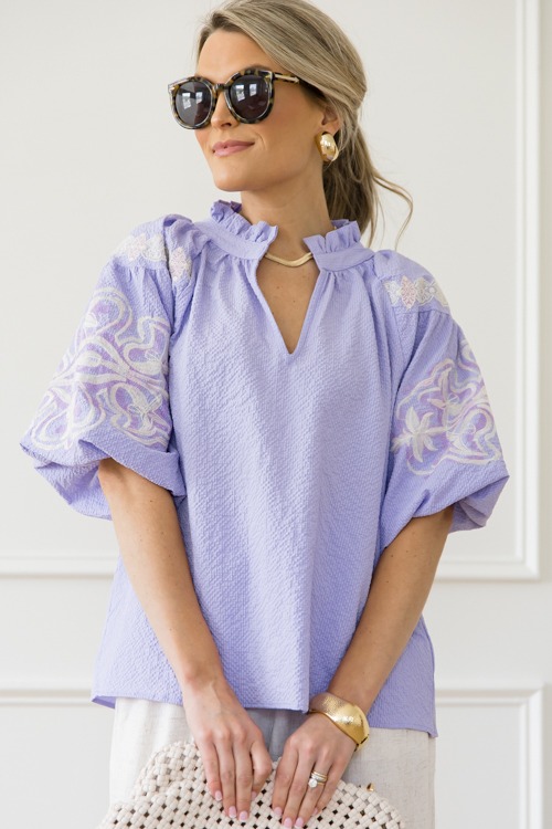 Embroidery Texture Blouse, Lavender - 0423-127.jpg