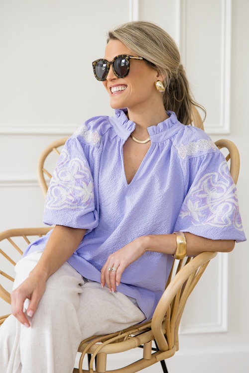 Embroidery Texture Blouse, Lavender - 0423-129.jpg