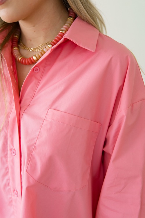 Stone & Textured Necklace, Pink - 0423-132.jpg