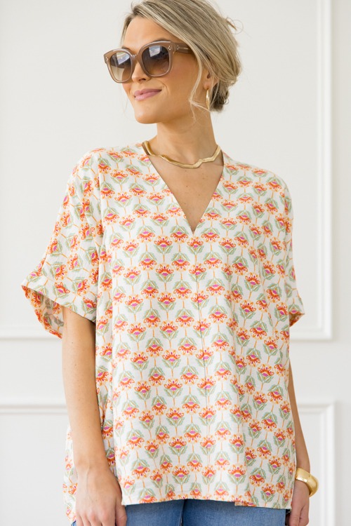 Floral Oversized Blouse, Off White - 0423-144.jpg