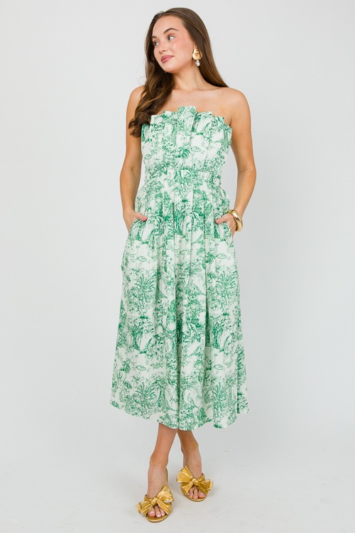 Toile Strapless Midi, Green - 0423-21.jpg