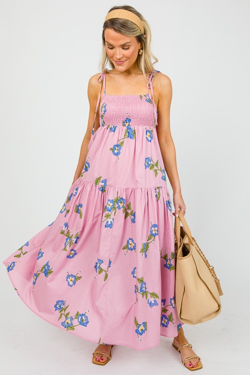Colby Floral Midi, Pink