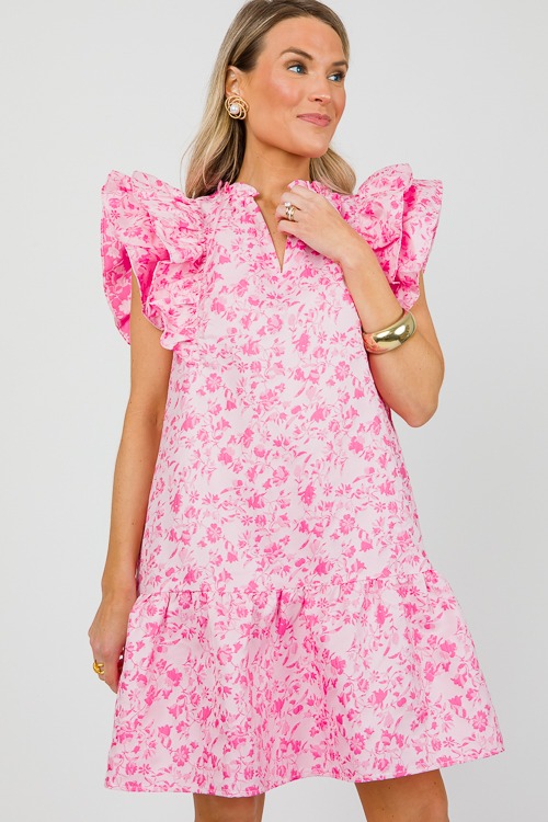 Alyssa Floral Dress, Pink