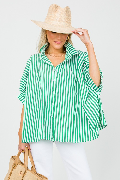 Piper Stripe Shirt, Green