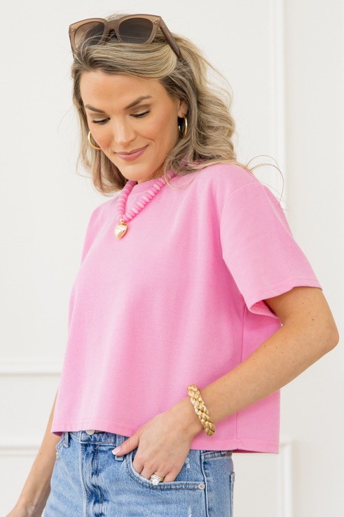 Beaded Heart Necklace, Pink - 0423-9p.jpg