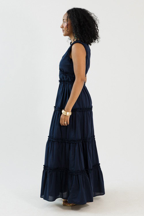 chinese dress ladies Marisol Maxi Dress Navy / M