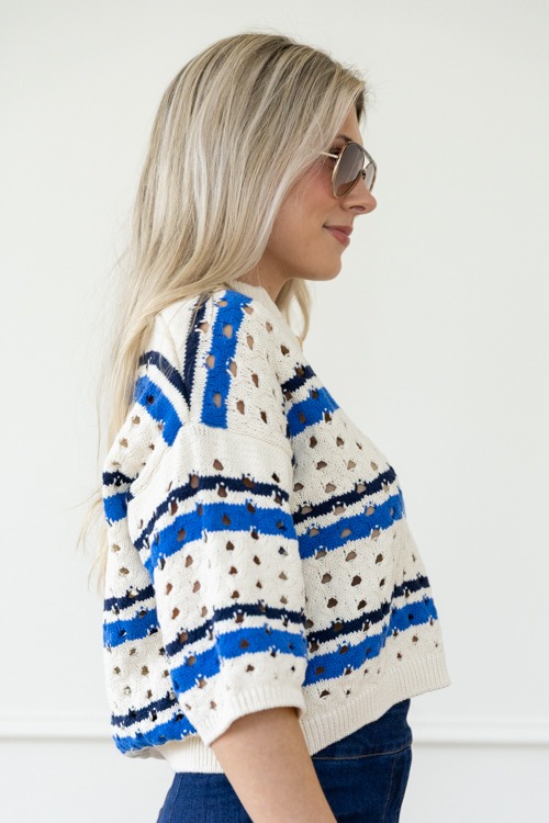Split Neck Stripe Sweater, Blue - 0424-30.jpg