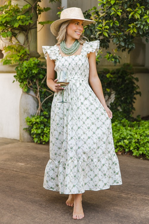 Floral Lattice Smock Midi, Green - 0425-14.jpg