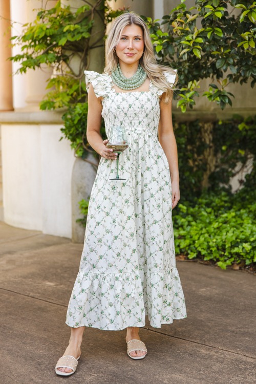 Floral Lattice Smock Midi, Green - 0425-15.jpg