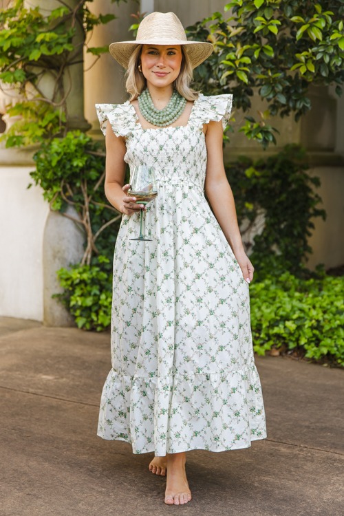 Floral Lattice Smock Midi, Green - 0425-17.jpg