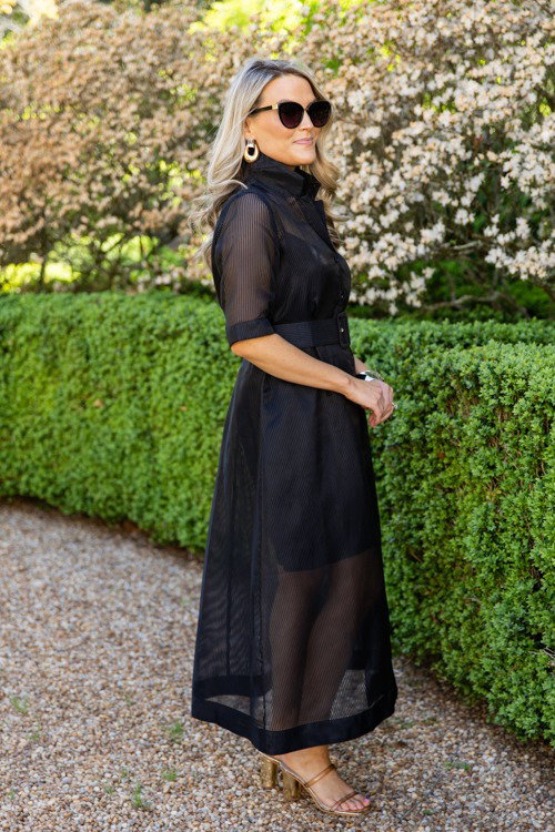 knee length dresses for ladies Mackenzie Dress in Black – RESA main image 0