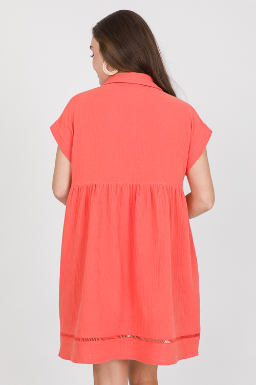 Climb The Ladder Dress, Orange