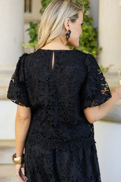 Zoe Lace Skirt Set, Black - New Arrivals - The Blue Door Boutique