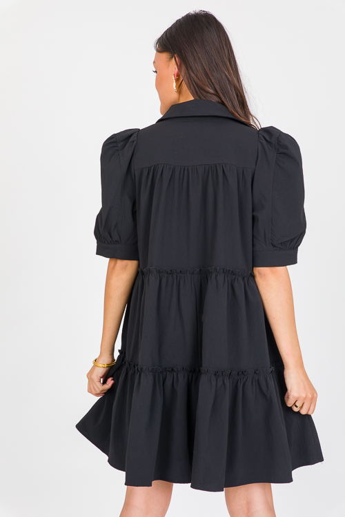 Micah Shirt Dress, Black