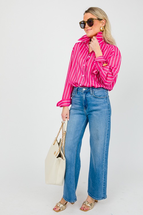 Evelyn Stripe Shirt, Hot Pink - 0426-162.jpg